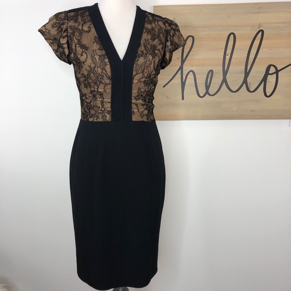 RED Valentino Dresses & Skirts - Red Valentino lace v neck pencil dress